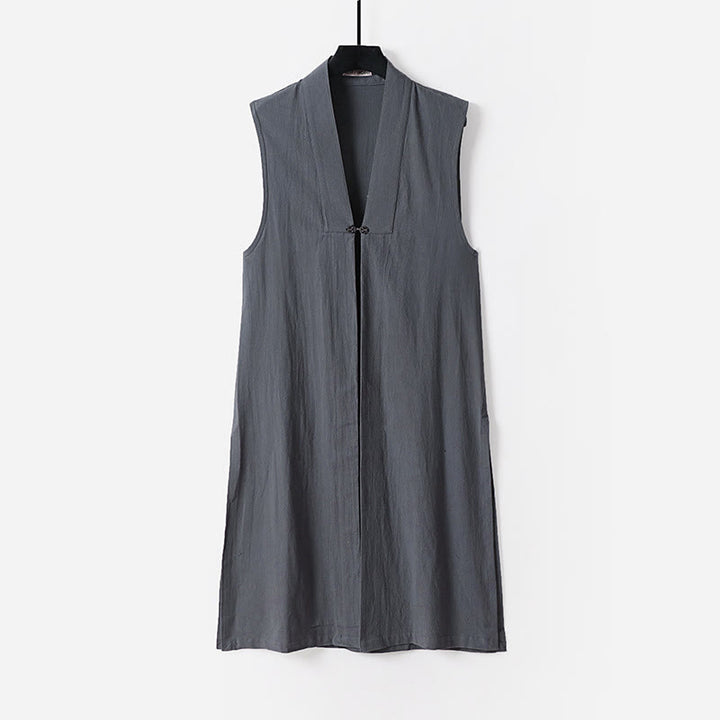 Traje de kimono sin mangas con diseño de Buddha Stones, 2 piezas, para ceremonia de Tai Chi Wudang, color sólido, de manga larga, para hombre - image 11