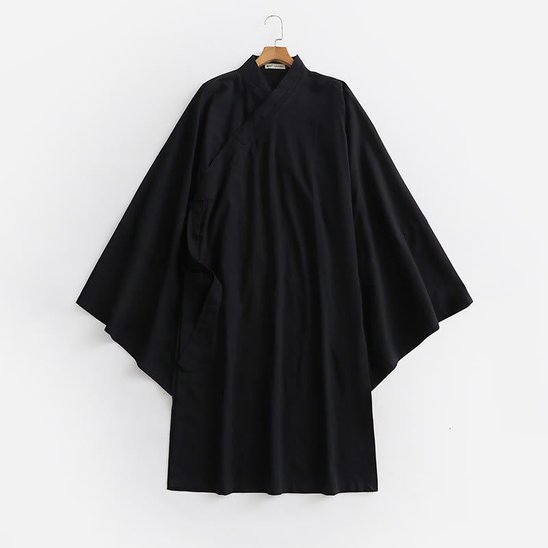 Túnica taoísta de manga larga y ancha para hombre con Buddha Stones y ceremonia tradicional de Tai Chi de Wudang - Negro - US/UK/AU54, EU64 (9XL) - image 0