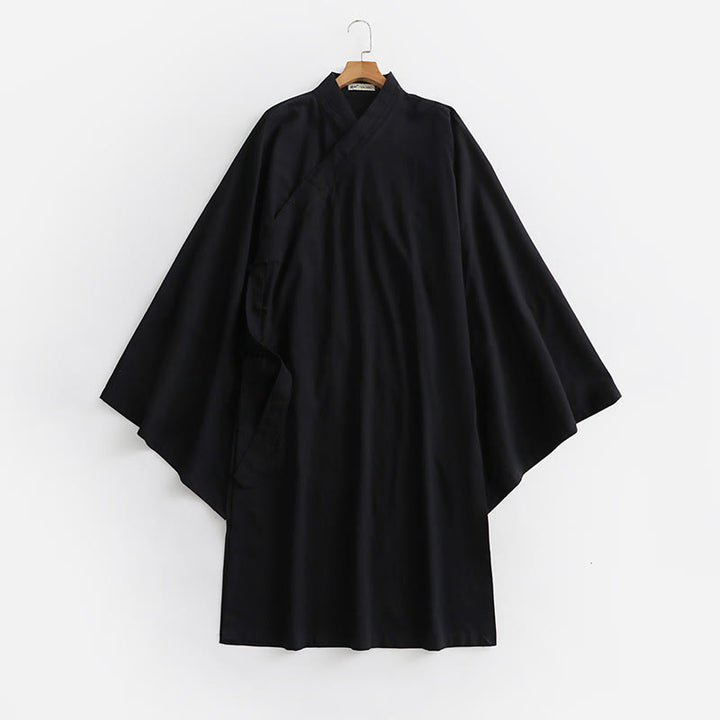 Túnica taoísta de manga larga y ancha para hombre con Buddha Stones y ceremonia tradicional de Tai Chi de Wudang - Negro - US/UK/AU54, EU64 (9XL) - image 0