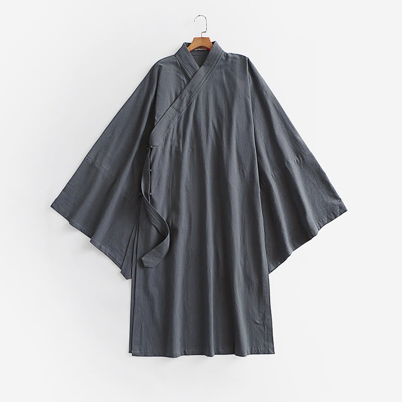 Túnica taoísta de manga larga y ancha para hombre con Buddha Stones y ceremonia tradicional de Tai Chi de Wudang - Gris - US/UK/AU54, EU64 (9XL) - image 3