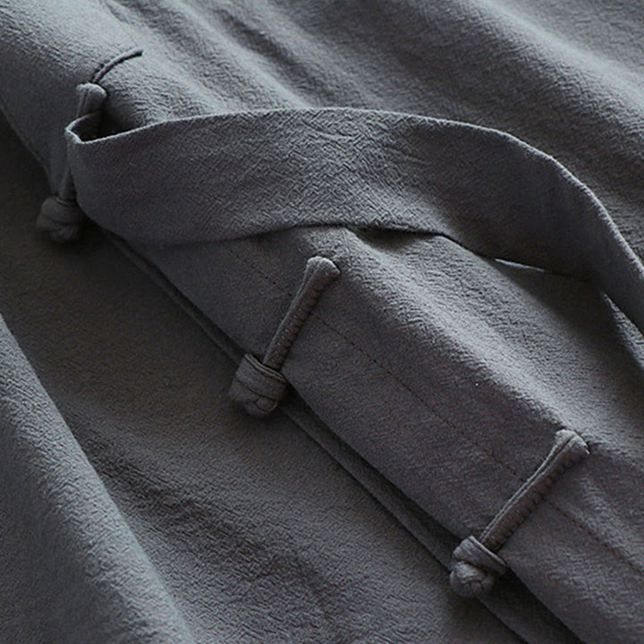 Túnica larga taoísta para hombre con mangas tres cuartos y ceremonia tradicional de Tai Chi de Wudang con Buddha Stones - image 8