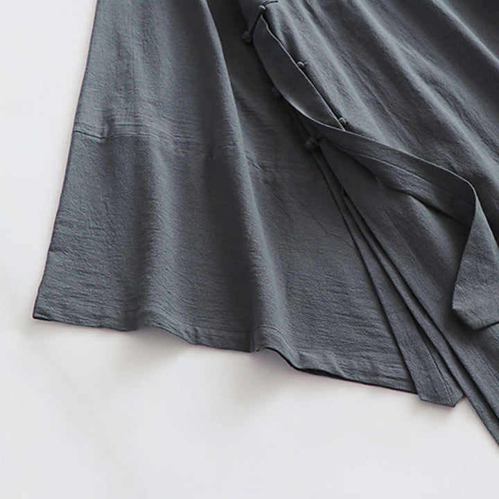 Túnica larga taoísta para hombre con mangas tres cuartos y ceremonia tradicional de Tai Chi de Wudang con Buddha Stones - image 9