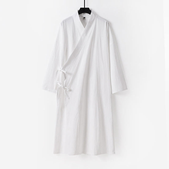 Túnica taoísta de manga larga para hombre con Buddha Stones, ceremonia tradicional de artes marciales de Tai Chi de Wudang - Blanco - US/UK/AU54, EU64 (9XL) - image 0