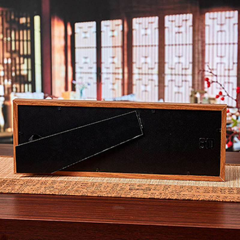 Marco de fotos con Buddha Stones , personaje Fu, monedas de los Cinco Emperadores, adorno para decoración del hogar - image 1