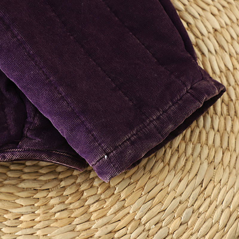 Chaqueta de pana de poliéster de manga larga con botones de rana de invierno para mujer de Buddha Stones  - image 13