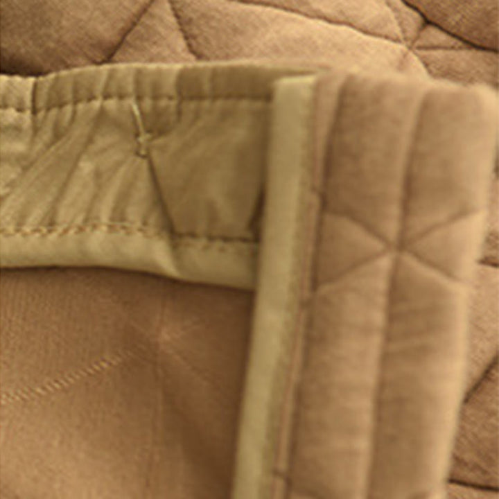 Chaqueta térmica de algodón de manga larga con estampado de rombos para mujer, con bolsillos, de Buddha Stones - image 13