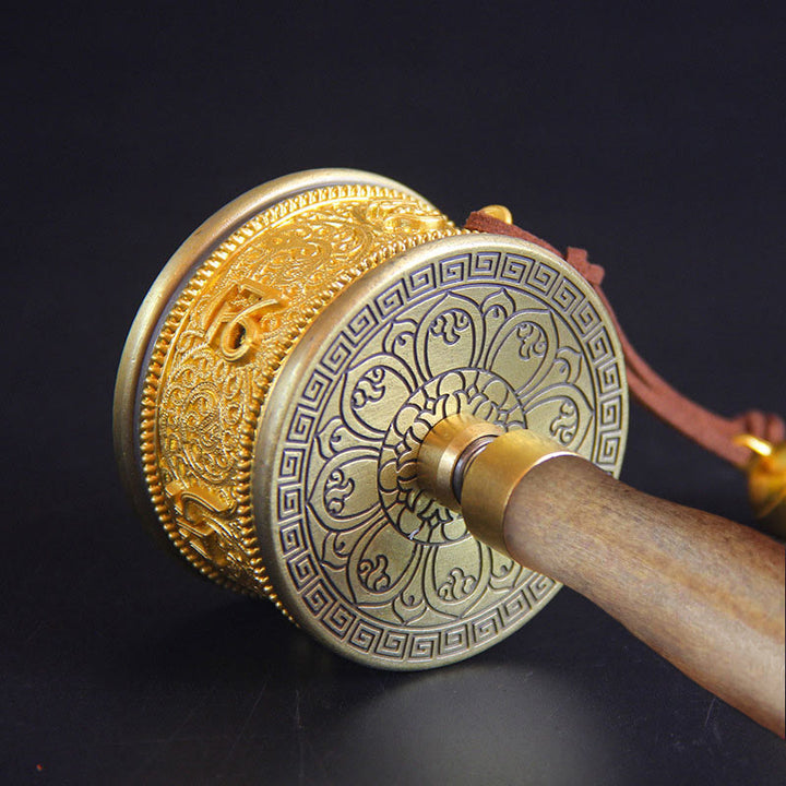 Rueda de oración tibetana de la suerte, decoración de seis palabras verdaderas - image 7