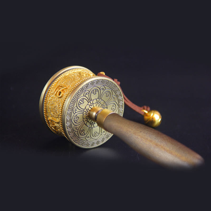 Rueda de oración tibetana de la suerte, decoración de seis palabras verdaderas - image 2