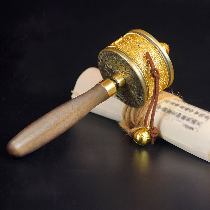 Rueda de oración tibetana de la suerte, decoración de seis palabras verdaderas - image 1