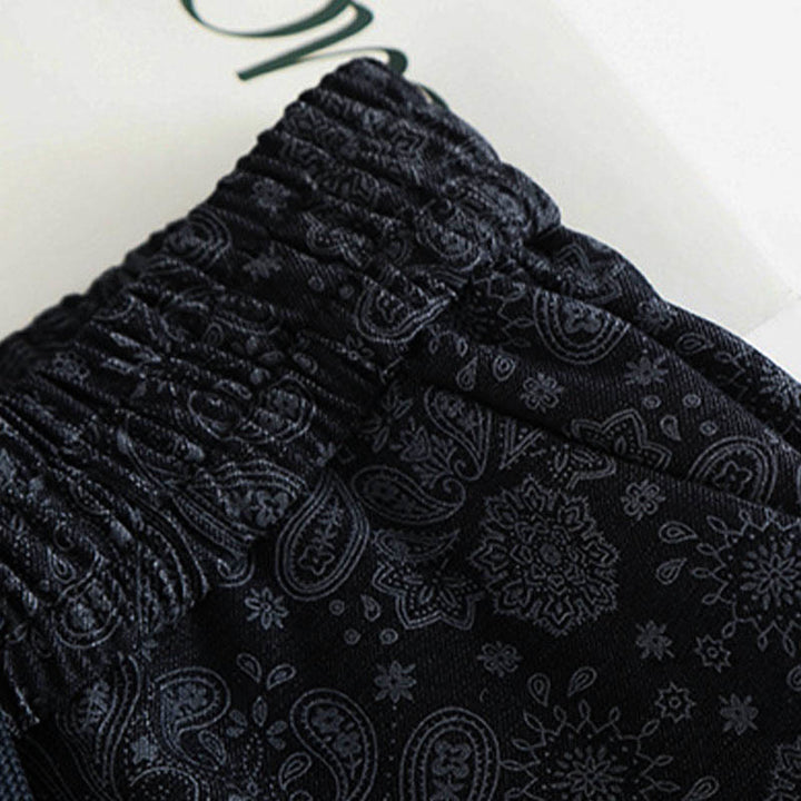 Pantalones anchos de poliéster con estampado floral de Buddha Stones para mujer, con bolsillos - image 2