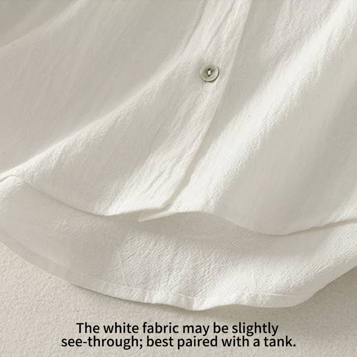 Camisa de poliéster de manga larga con cuello redondo y bolsillos para mujer con estampado de Buddha Stones Fall - image 20