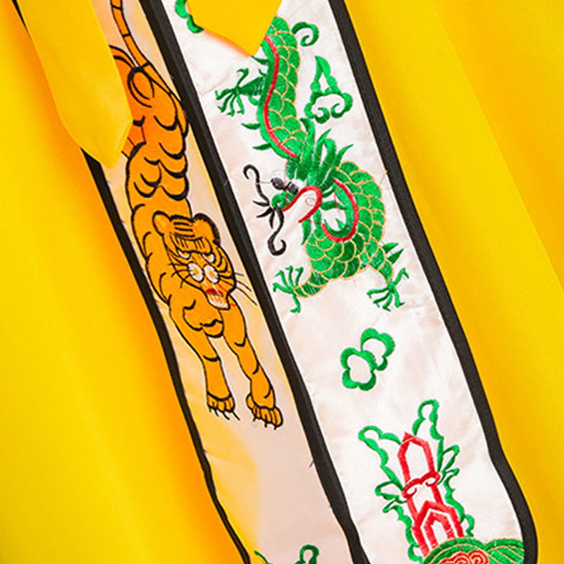 Kimono taoísta unisex de manga larga y ancha con bordado de dragón y tigre de Wudang y Buddha Stones para ceremonia de Qigong - image 13