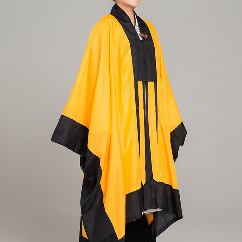 Kimono taoísta unisex de manga larga y ancha con Buddha Stones Wudang, color sólido, para ceremonia de Qigong y Tai Chi - image 1