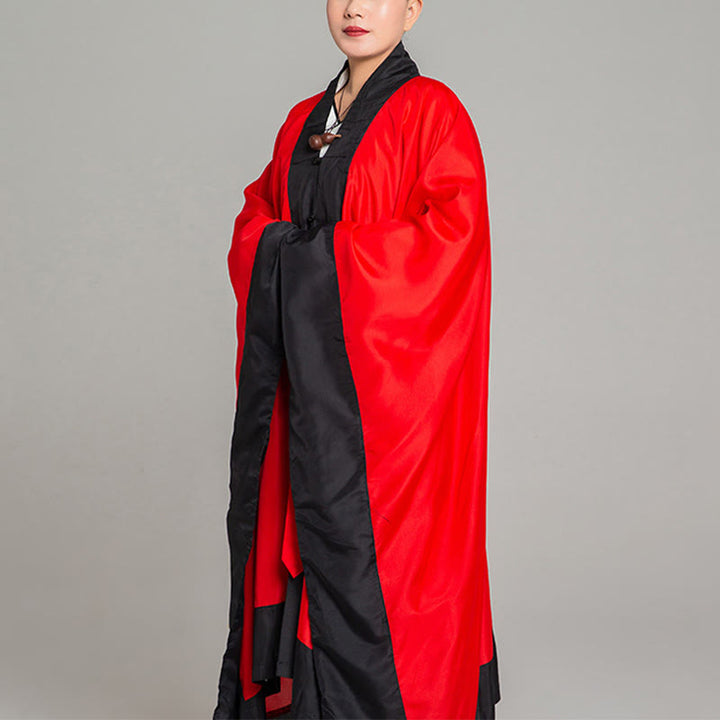 Kimono taoísta unisex de manga larga y ancha con Buddha Stones Wudang, color sólido, para ceremonia de Qigong y Tai Chi - image 13