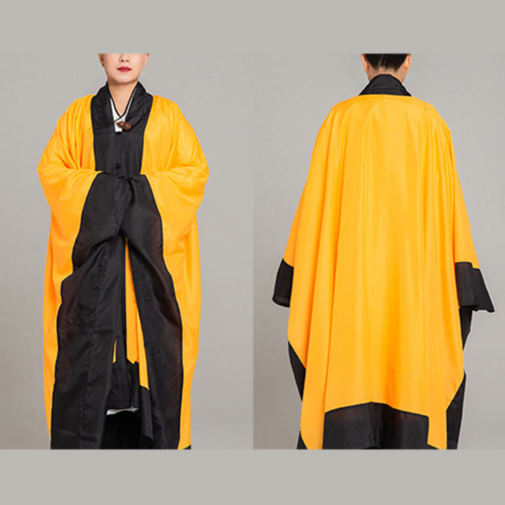 Kimono taoísta unisex de manga larga y ancha con Buddha Stones Wudang, color sólido, para ceremonia de Qigong y Tai Chi - image 5