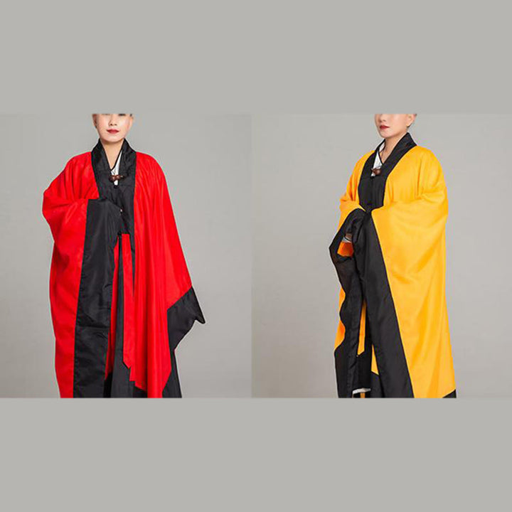 Kimono taoísta unisex de manga larga y ancha con Buddha Stones Wudang, color sólido, para ceremonia de Qigong y Tai Chi - image 17