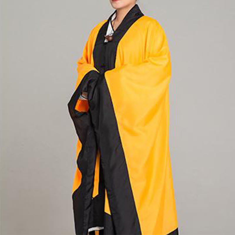 Kimono taoísta unisex de manga larga y ancha con Buddha Stones Wudang, color sólido, para ceremonia de Qigong y Tai Chi - image 2