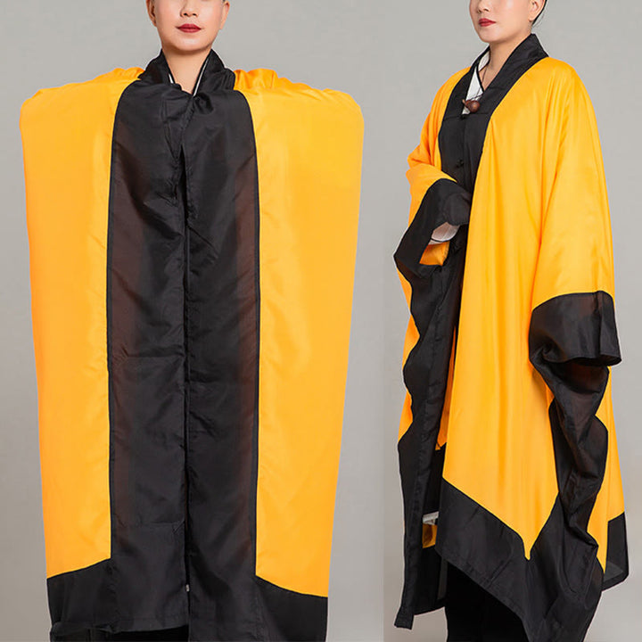 Kimono taoísta unisex de manga larga y ancha con Buddha Stones Wudang, color sólido, para ceremonia de Qigong y Tai Chi - image 4