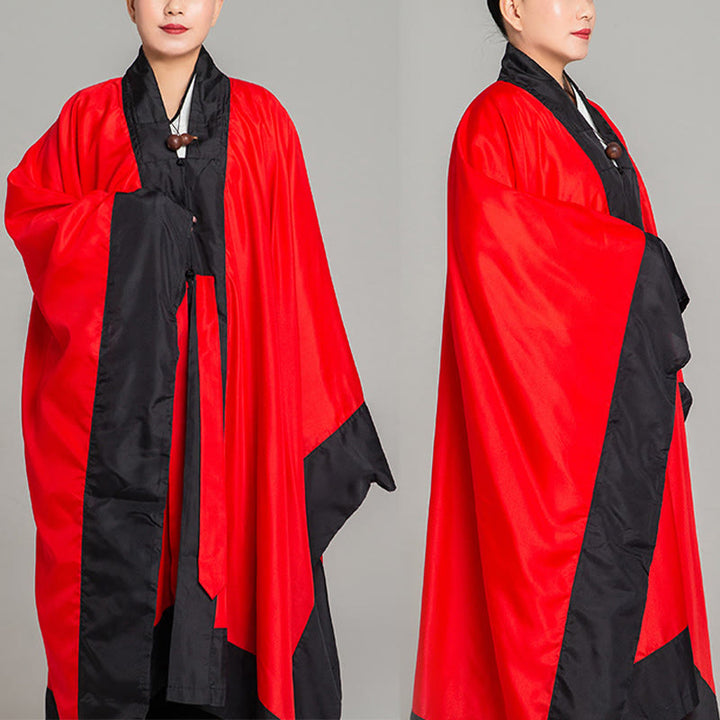Kimono taoísta unisex de manga larga y ancha con Buddha Stones Wudang, color sólido, para ceremonia de Qigong y Tai Chi - Rojo - 2XL- APTO PARA US./ UK/AU/ EU- XL - image 11