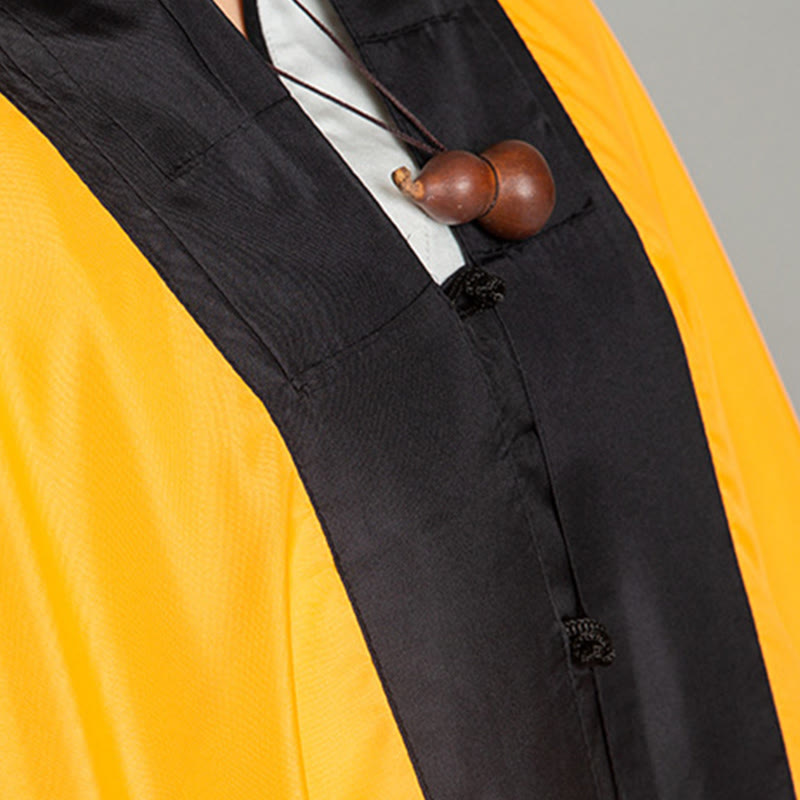 Kimono taoísta unisex de manga larga y ancha con Buddha Stones Wudang, color sólido, para ceremonia de Qigong y Tai Chi - image 8