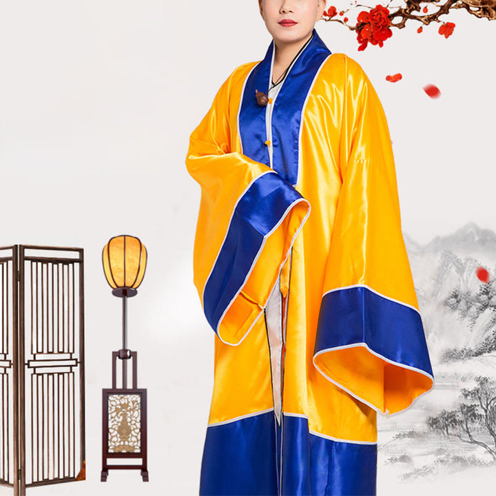 Kimono unisex taoísta de manga larga y ancha con bordado de grulla Wudang y Buddha Stones para ceremonia de Qigong y Tai Chi - image 12