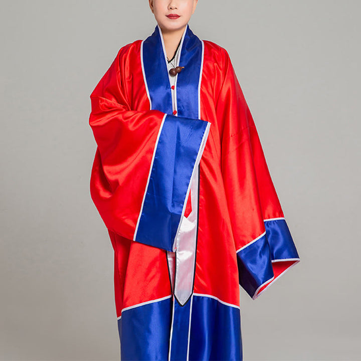 Kimono unisex taoísta de manga larga y ancha con bordado de grulla Wudang y Buddha Stones para ceremonia de Qigong y Tai Chi - Rojo - 2XL - APTO PARA US. UK/AU - XL - image 1