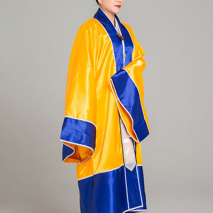 Kimono unisex taoísta de manga larga y ancha con bordado de grulla Wudang y Buddha Stones para ceremonia de Qigong y Tai Chi - image 9