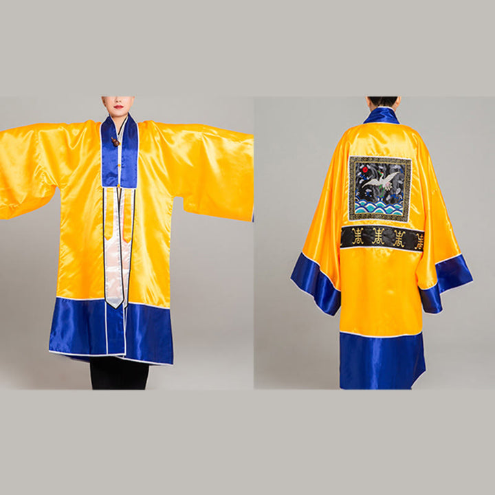 Kimono unisex taoísta de manga larga y ancha con bordado de grulla Wudang y Buddha Stones para ceremonia de Qigong y Tai Chi - image 11