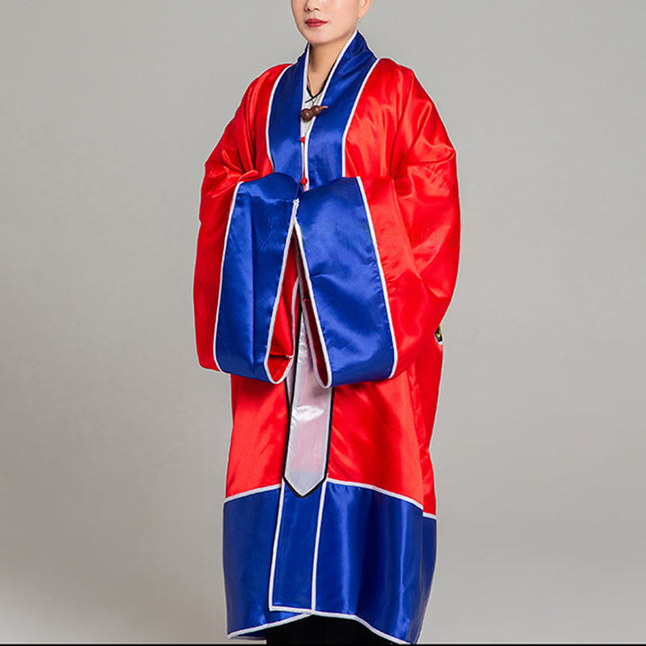 Kimono unisex taoísta de manga larga y ancha con bordado de grulla Wudang y Buddha Stones para ceremonia de Qigong y Tai Chi - image 4