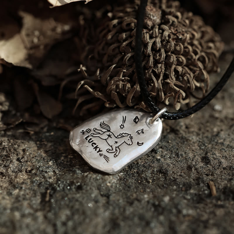 Colgante de plata de ley 925 con Buddha Stones , amuleto de caballo de la suerte, año del caballo. - image 12