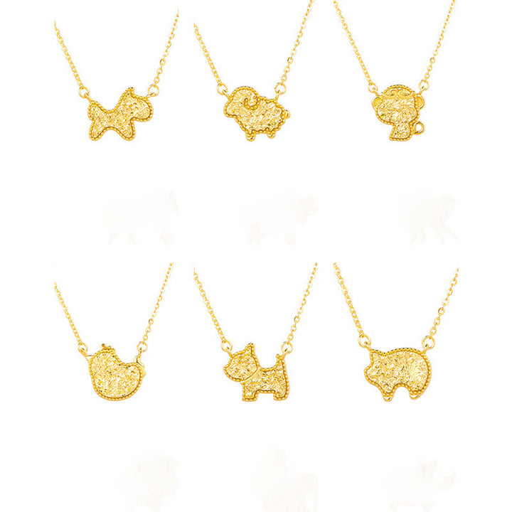 Collar con colgante de cadena con diseño de moneda de plata de ley 925 con Buddha Stones, año del Caballo, zodiaco chino - image 40