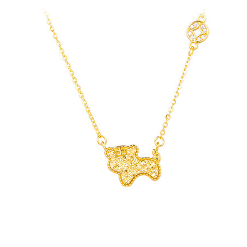 Collar con colgante de cadena con diseño de moneda de plata de ley 925 con Buddha Stones, año del Caballo, zodiaco chino - Tigre - Plata (Bendición ♥ Protección) - image 15