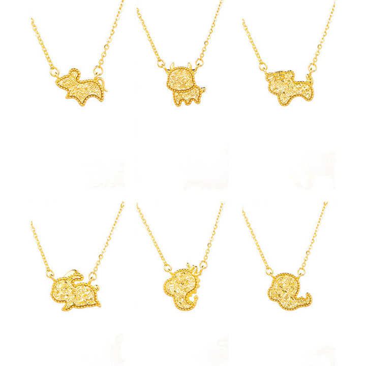 Collar con colgante de cadena con diseño de moneda de plata de ley 925 con Buddha Stones, año del Caballo, zodiaco chino - image 39