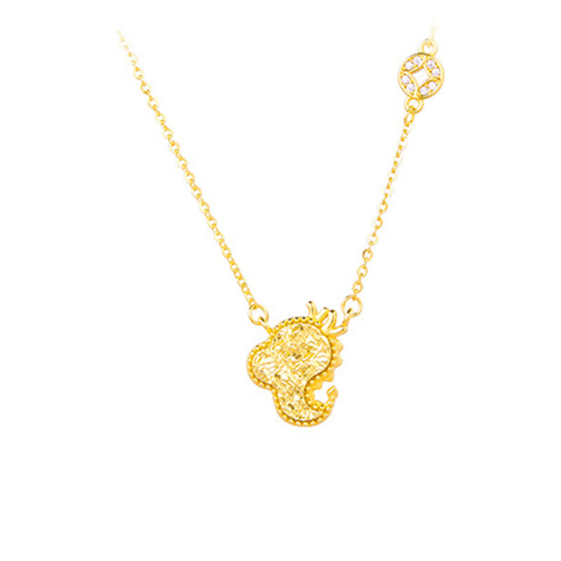 Collar con colgante de cadena con diseño de moneda de plata de ley 925 con Buddha Stones, año del Caballo, zodiaco chino - Dragón - Plata (Bendición ♥ Protección) - image 19