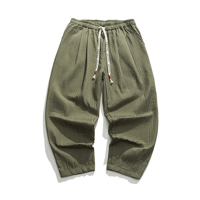 Pantalones harén con cordón ajustable de color liso para hombre, hasta el tobillo, con bolsillos y estampado de Buddha Stones Fall - image 8