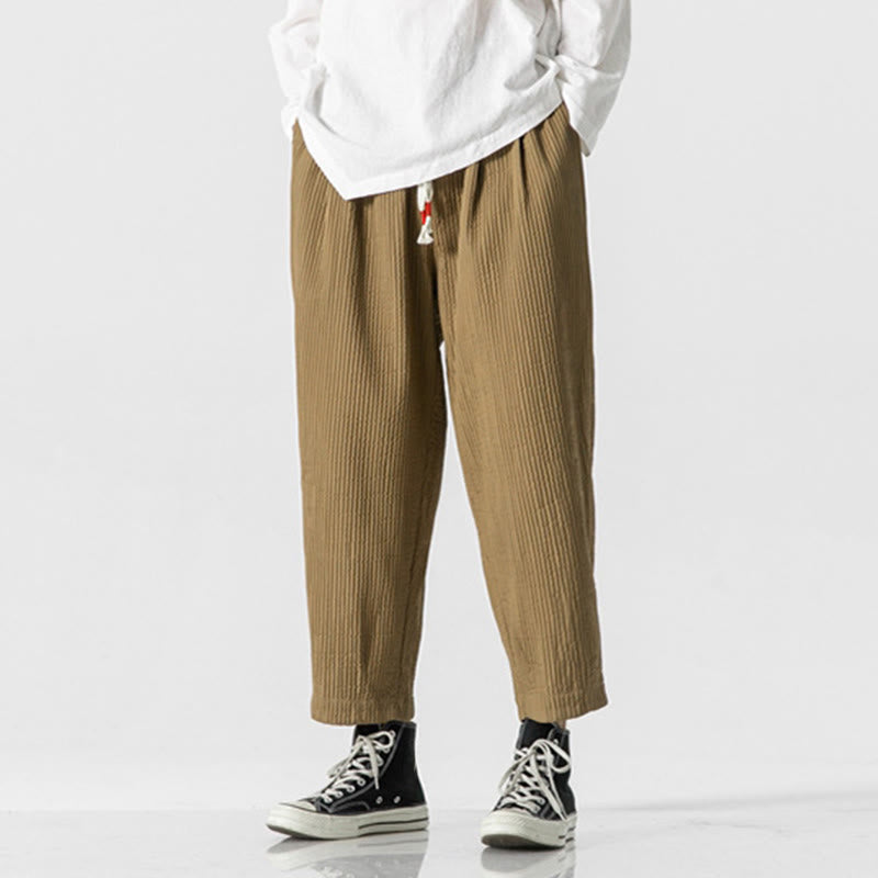Pantalones harén con cordón ajustable de color liso para hombre, hasta el tobillo, con bolsillos y estampado de Buddha Stones Fall - image 11