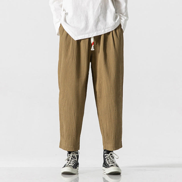 Pantalones harén con cordón ajustable de color liso para hombre, hasta el tobillo, con bolsillos y estampado de Buddha Stones Fall - image 16