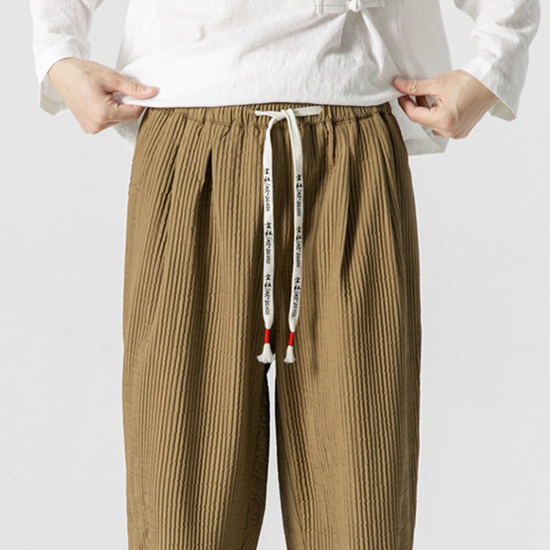 Pantalones harén con cordón ajustable de color liso para hombre, hasta el tobillo, con bolsillos y estampado de Buddha Stones Fall - image 18