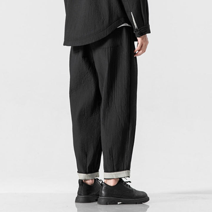 Pantalones harén con cordón ajustable de color liso para hombre, hasta el tobillo, con bolsillos y estampado de Buddha Stones Fall - image 26