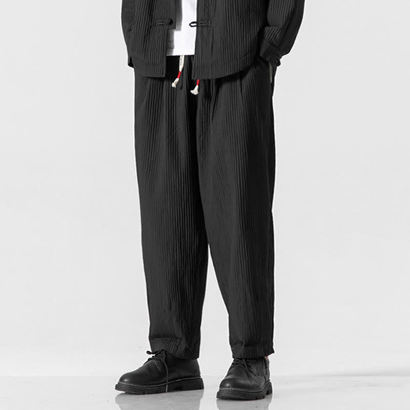 Pantalones harén con cordón ajustable de color liso para hombre, hasta el tobillo, con bolsillos y estampado de Buddha Stones Fall - image 25