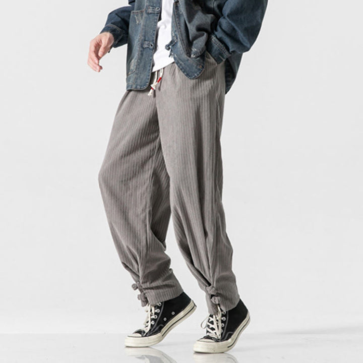 Pantalones rectos de algodón con botones y bolsillos para hombre, diseño de Buddha Stones, otoño e invierno. - image 9