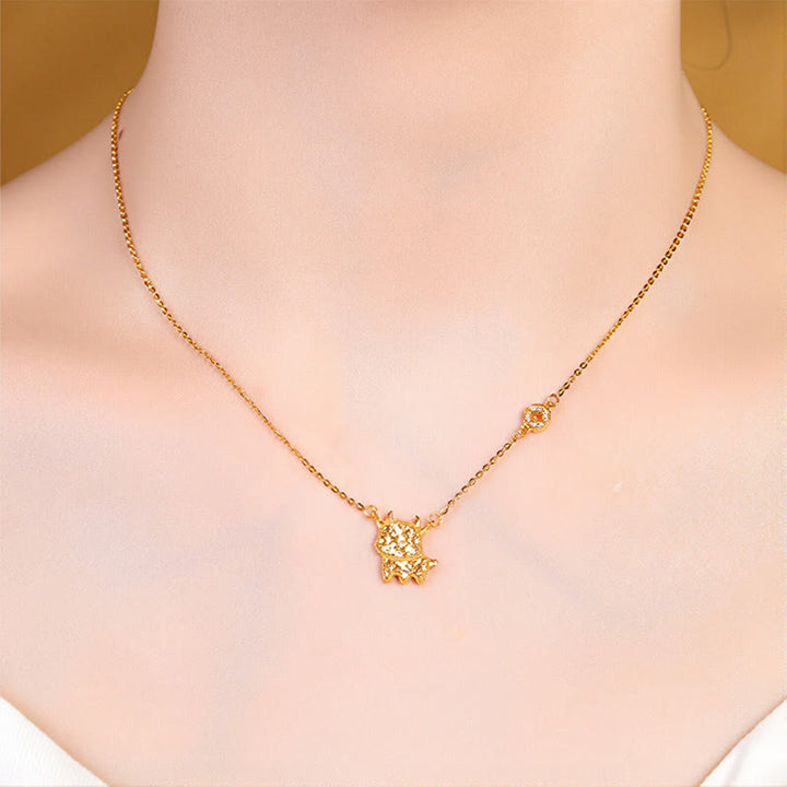 Collar con colgante de cadena con diseño de moneda de plata de ley 925 con Buddha Stones, año del Caballo, zodiaco chino - image 14