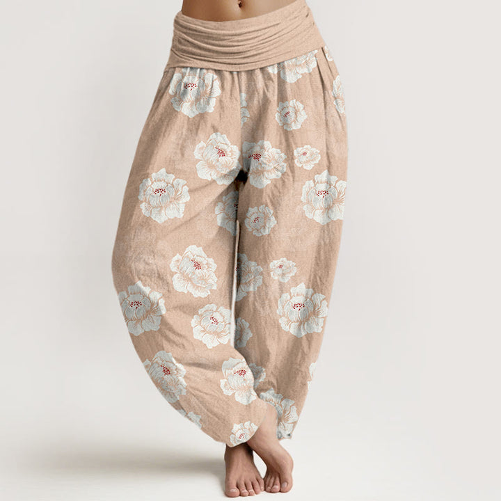 Pantalones Buddha Stones para mujer, cintura elástica - PeachPuff - US16，UK/AU20，EU48 (3XL) - image 0