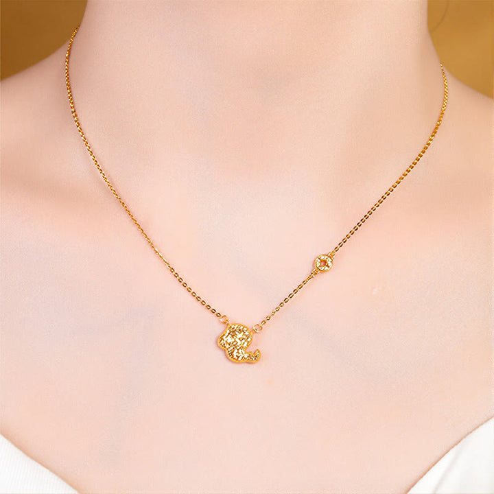 Collar con colgante de cadena con diseño de moneda de plata de ley 925 con Buddha Stones, año del Caballo, zodiaco chino - image 22