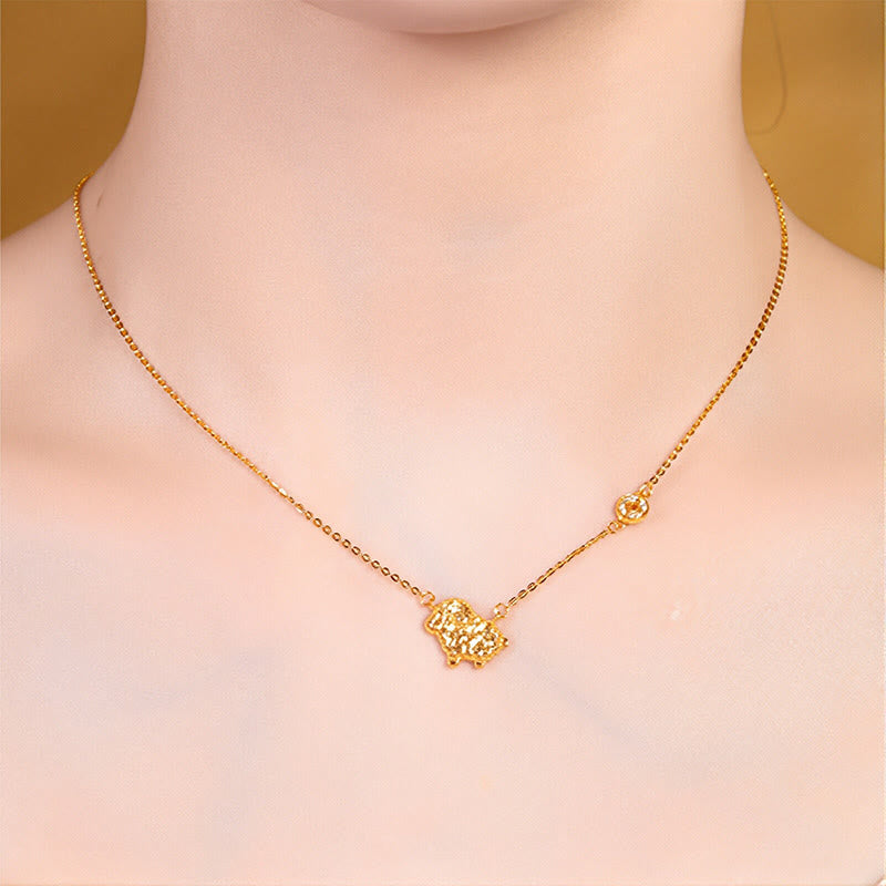 Collar con colgante de cadena con diseño de moneda de plata de ley 925 con Buddha Stones, año del Caballo, zodiaco chino - image 24