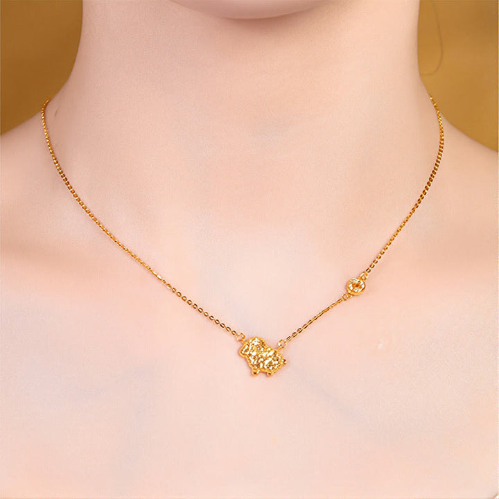 Collar con colgante de cadena con diseño de moneda de plata de ley 925 con Buddha Stones, año del Caballo, zodiaco chino - image 24