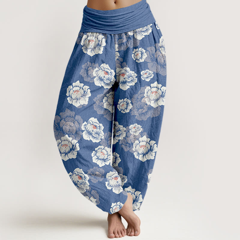 Pantalones Buddha Stones para mujer, cintura elástica - Azul real - US16，UK/AU20，EU48 (3XL) - image 5