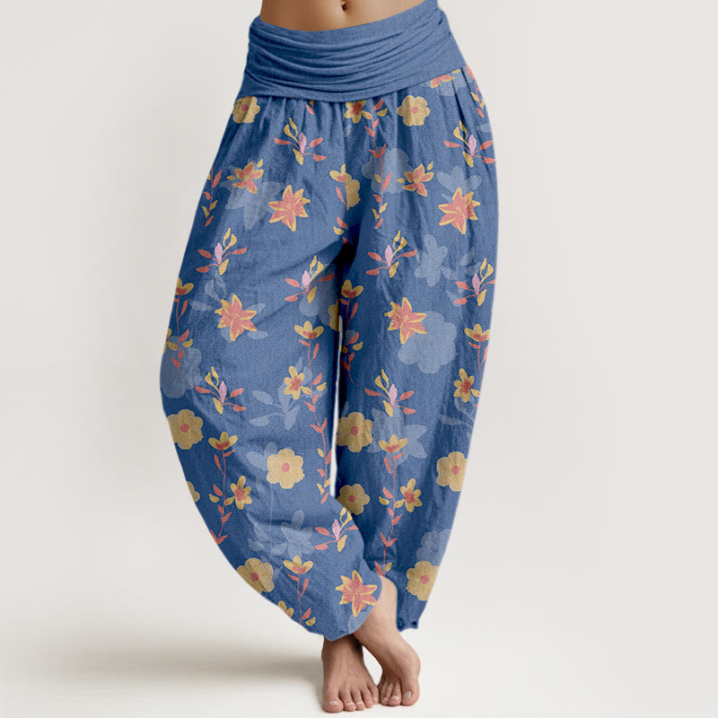 Pantalones Buddha Stones para mujer, cintura elástica - Azul acero - US16，UK/AU20，EU48 (3XL) - image 5