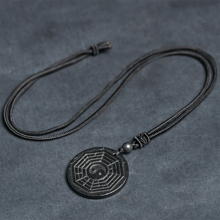 Collar con colgante de protección Bagua Yin Yang con auténtica piedra de shungita de Buddha Stones - image 10