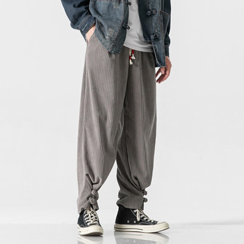 Pantalones rectos de algodón con botones y bolsillos para hombre, diseño de Buddha Stones, otoño e invierno. - image 1